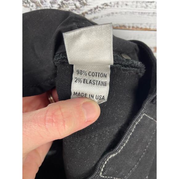 Lovers + Friends Denim Nathan High Rise Long Cut Off Shorts Black 25 Modest 8” - Picture 10 of 10